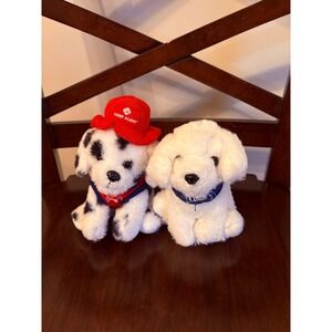 Lowe's Plush Dalmation Red First Alert Hat Vest & White Dog Blue Bandana Animal